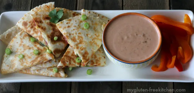 Gluten-free Bacon Ranch Quesadillas make a great appetizer!