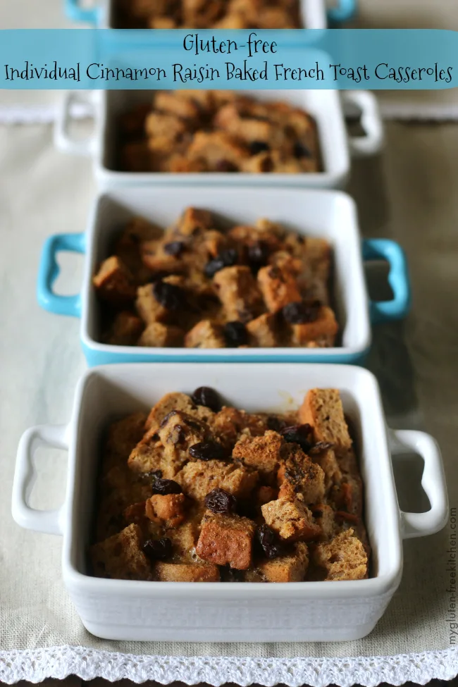 Gluten Free Cinnamon Raisin Baked French Toast Casserole