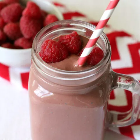 Chocolate Raspberry Smoothie gluten-free dairy-free recipe. So yummy!!