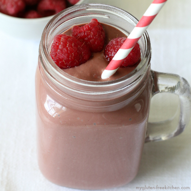 Dairy-free Chocolate Raspberry Smoothie