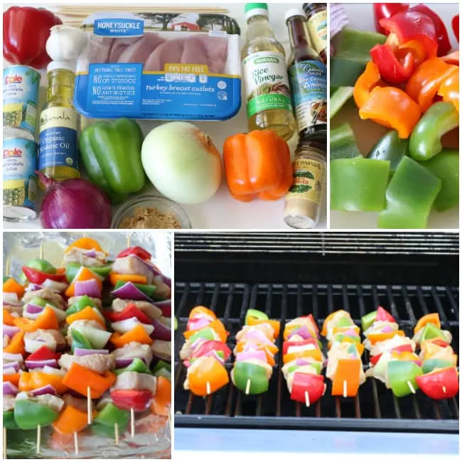 Making gluten-free Hawaiian Turkey Kabobs