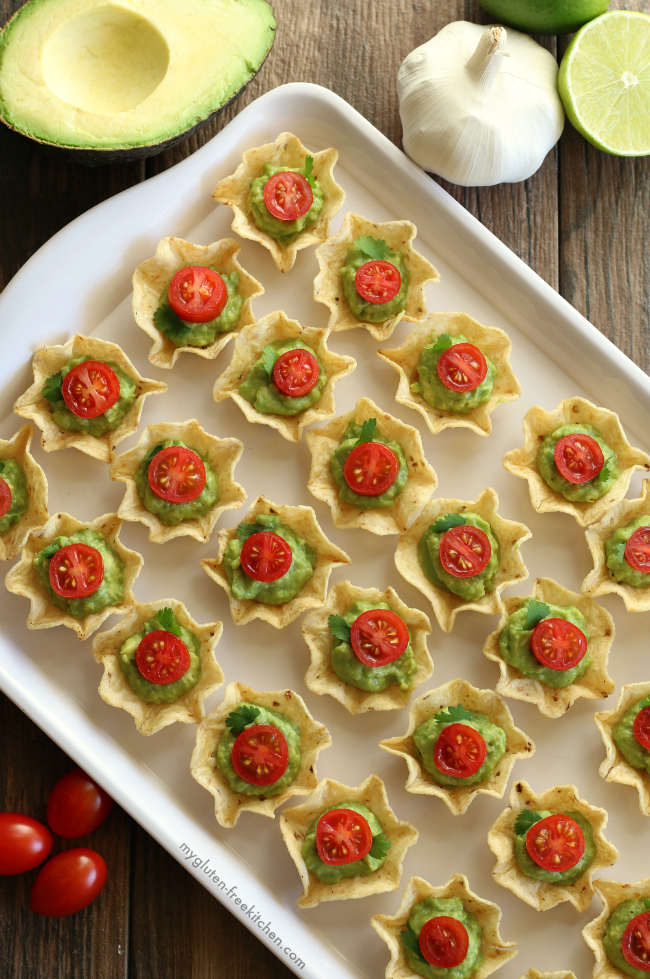 Glutenfree Chip and Guacamole Bites