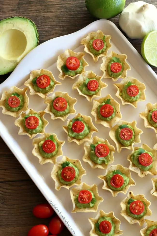 Gluten-free Chip and Guacamole Bites Appetizer idea