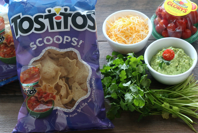 Ingredients for Chips and Guacamole bites