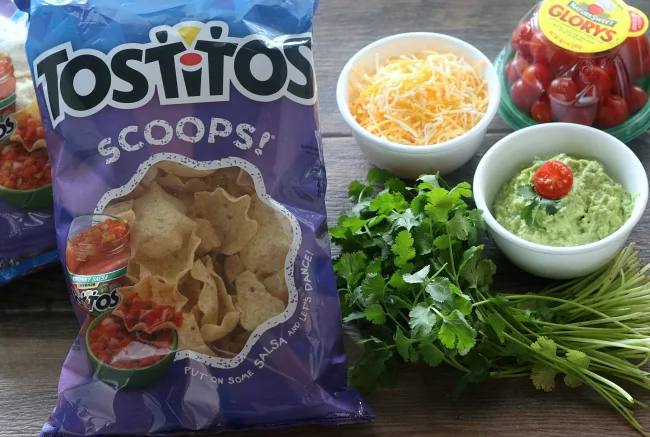 Ingredients for Chips and Guacamole bites