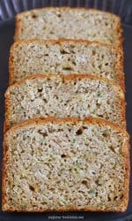 Gluten-free Zucchini Spice Bread - Recipe makes two loaves so you can freeze one or gift it!