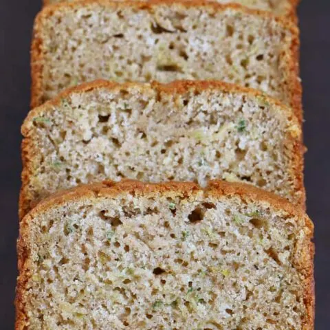 Gluten-free Zucchini Spice Bread - Recipe makes two loaves so you can freeze one or gift it!