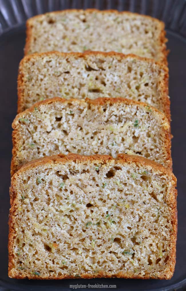 Gluten-free Zucchini Spice Bread - Recipe makes two loaves so you can freeze one or gift it!