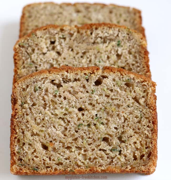 Sliced Gluten-free Zucchini Spice Bread Recipe