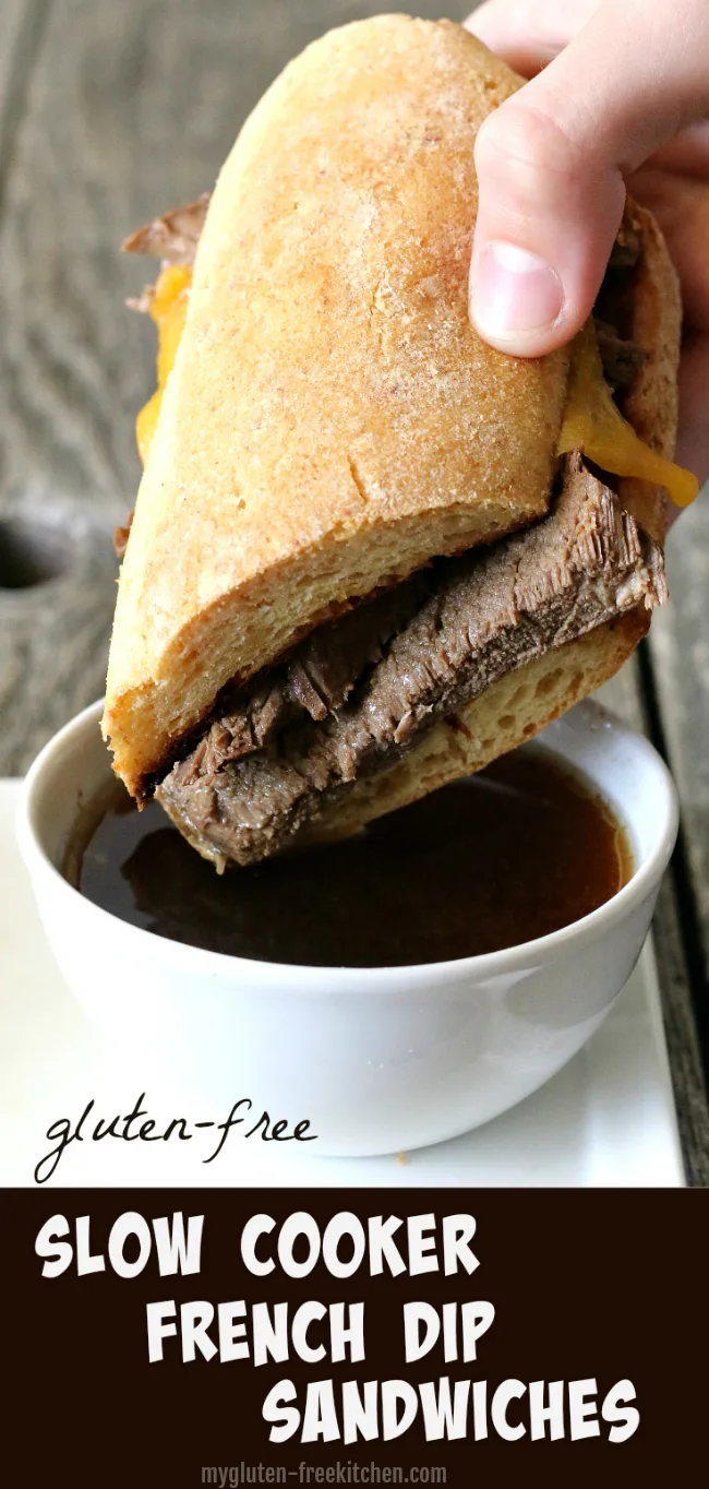 Gluten-free Slow Cooker French Dip Sandwiches Recipe for CrockPot