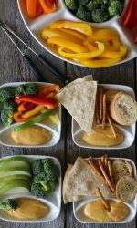 Kid-friendly Gluten-free Cheese Fondue. Variety of gluten-free dippers that kids love!