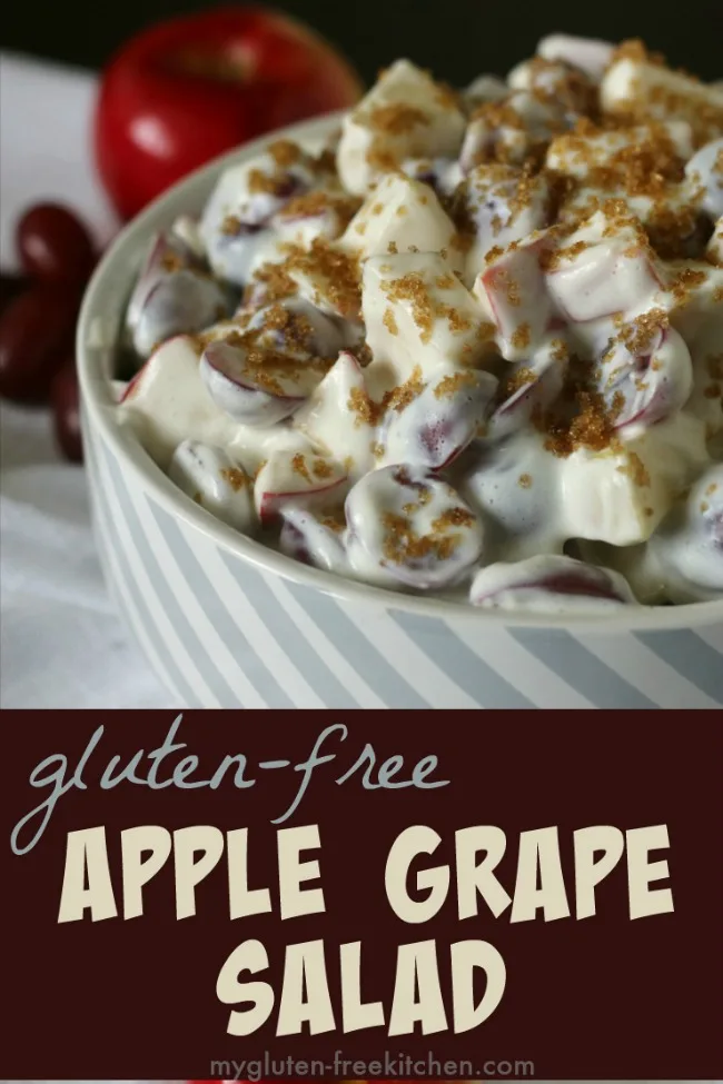 Apple Grape Salad naturally gluten-free recipe.