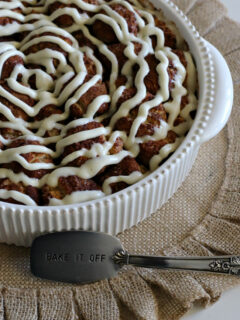 Gluten-free Pull-apart Cinnamon Rolls with cream cheese frosting