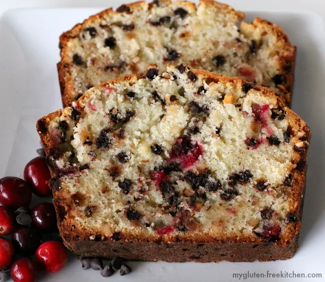 Gluten-free Cranberry Chocolate Quick Bread recipe