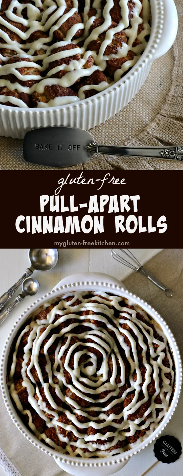 Gluten-free Pull-Apart Cinnamon Rolls Recipe. Delicious for gluten-free brunch!