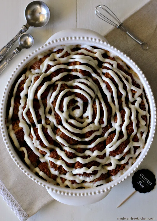 Gluten-free Pull-Apart Cinnamon Rolls. Perfect gluten-free breakfast or brunch recipe. 