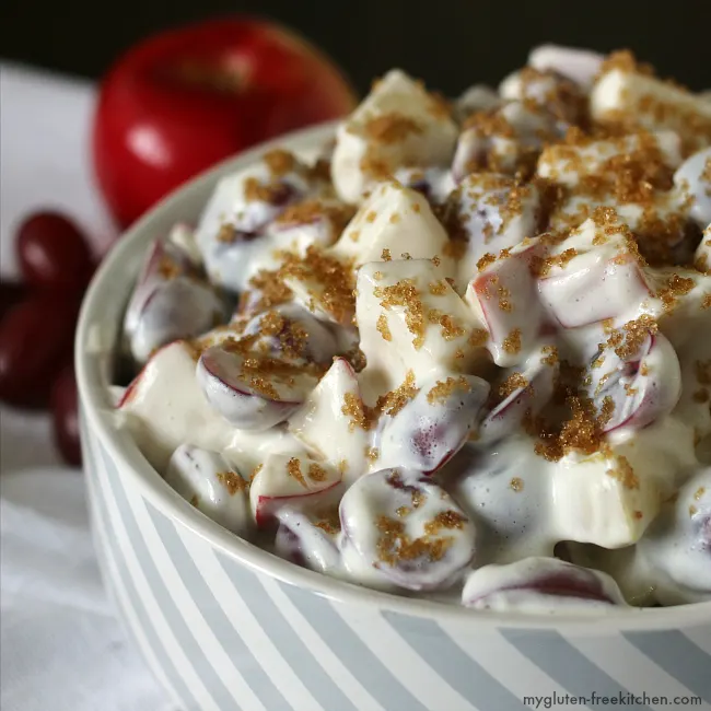 Yummy gluten-free apple grape salad