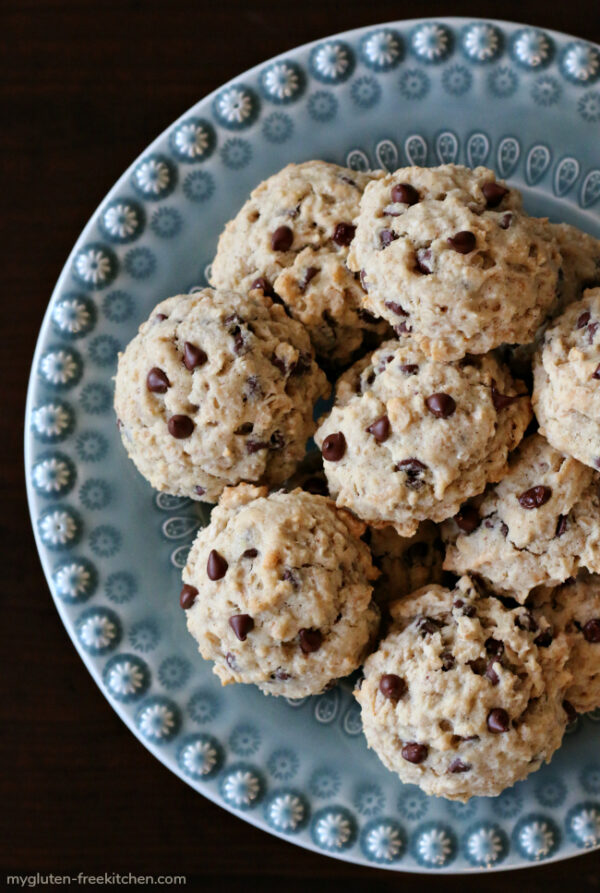 Glutenfree Banana Oatmeal Chocolate Chip Cookies
