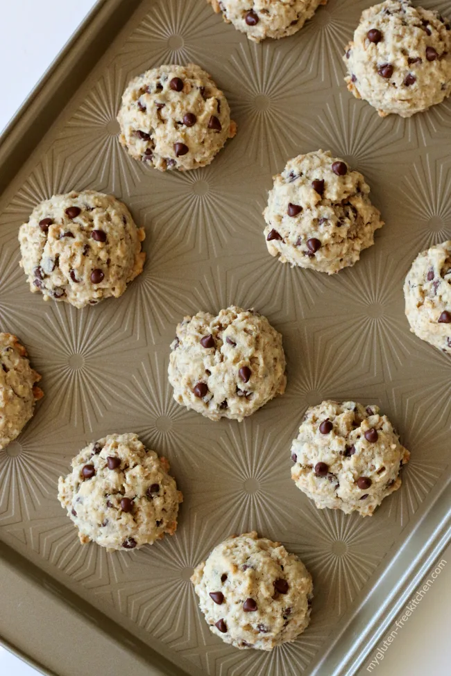 Gluten-free Oatmeal Banana Chocolate Chip Cookies