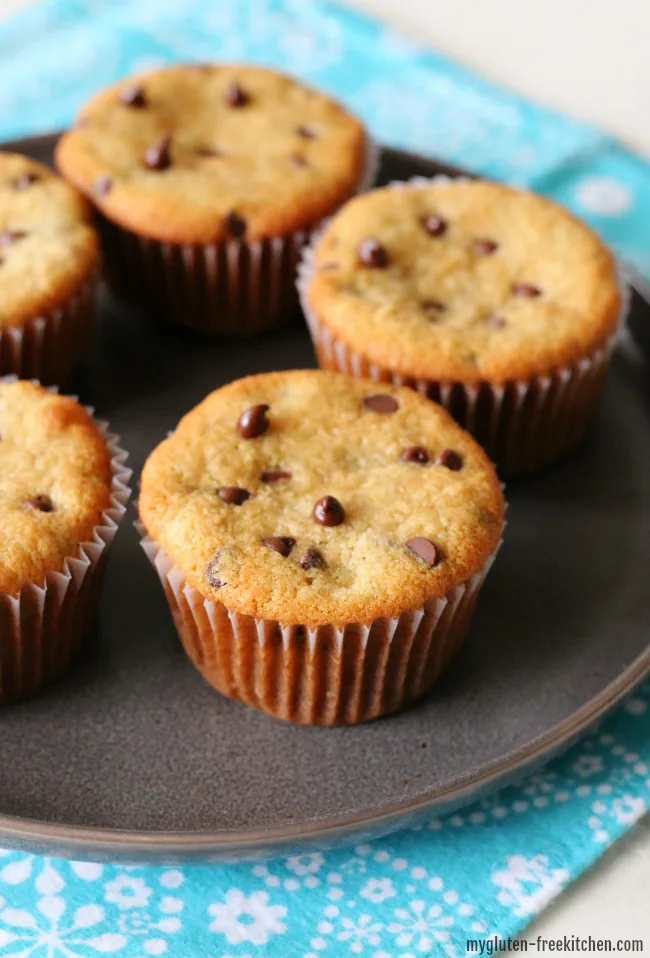 Low-FODMAP 'Copycat' Panera Chocolate Chip Muffies (Muffin Tops);  Gluten-free, Dairy-free