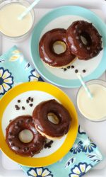 Gluten-free Chocolate Frosted Donut Recipe. Easy, delicious recipe that will satisfy those doughnut cravings! Dairy-free too!