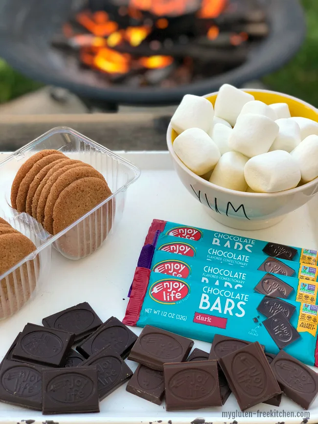 Backyard gluten-free smores with Enjoy Life