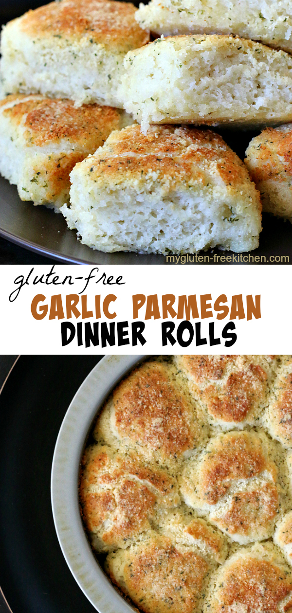 Best Gluten-free Garlic Parmesan Dinner Rolls. My kids beg me to make these with dinner!