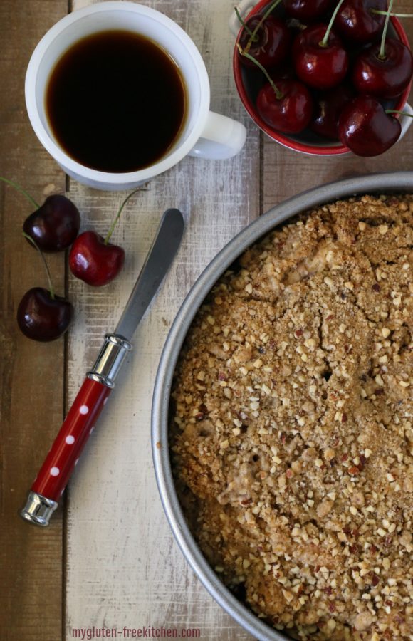 Glutenfree Cherry Coffee Cake (dairyfree)