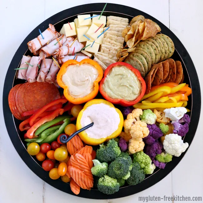 Gluten-free Meat, Cheese, and Vegetable Tray