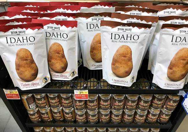 Teton Valley Idaho Potato Chips at Albertsons