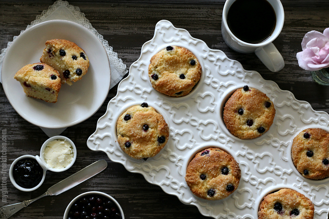 Gluten-free Huckleberry Muffins for breakfast
