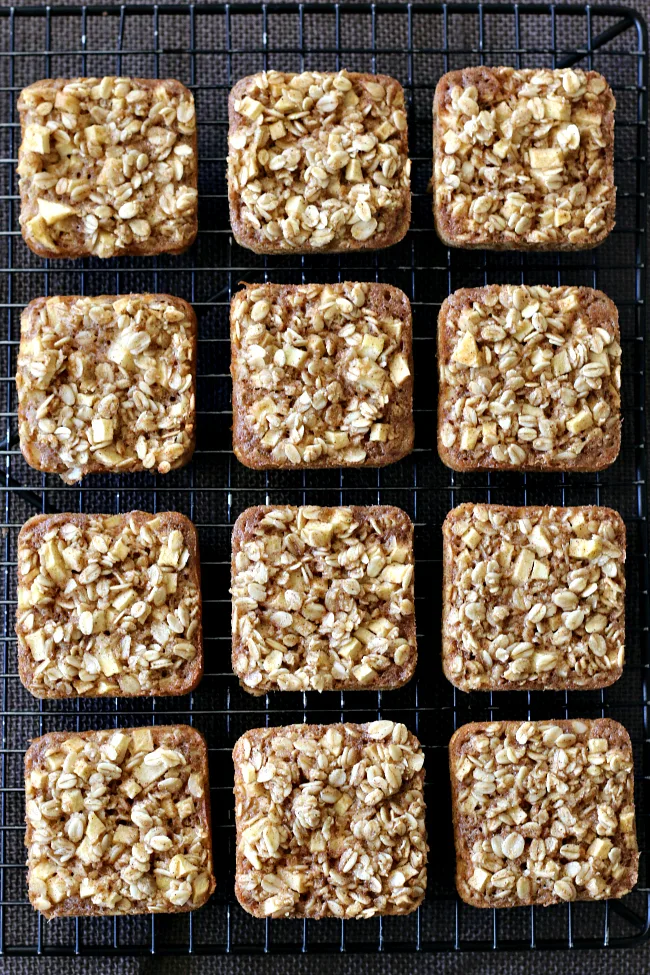 Gluten free Apple Baked Oatmeal Squares