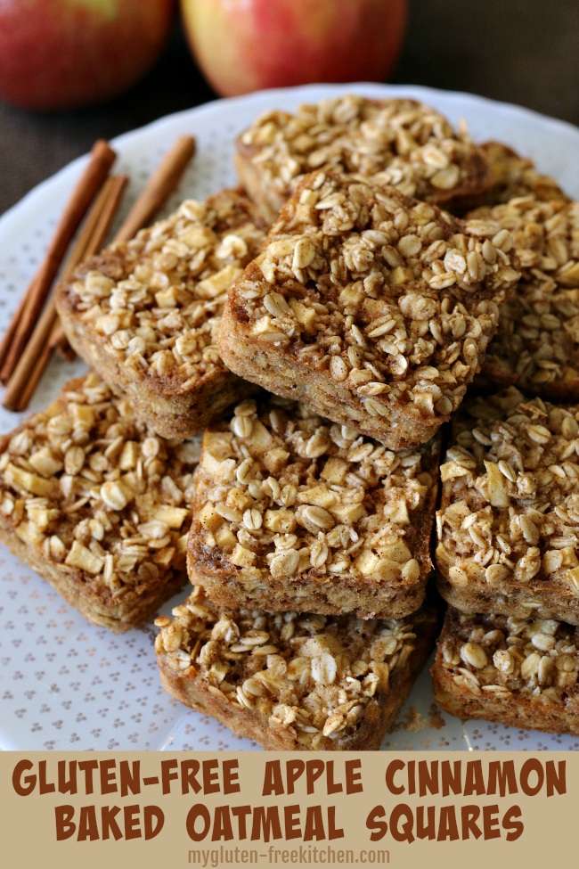 Gluten-free Apple Cinnamon Baked Oatmeal Squares Recipe