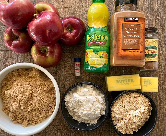 Ingredients for Gluten-free Apple Crisp