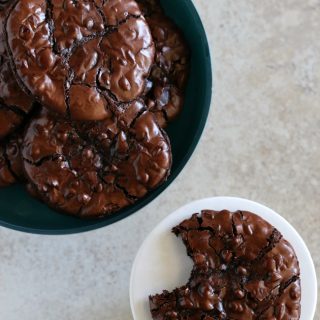Flourless Chocolate Mudslide Cookies. Gluten-free dairy-free and nut-free but so good!!