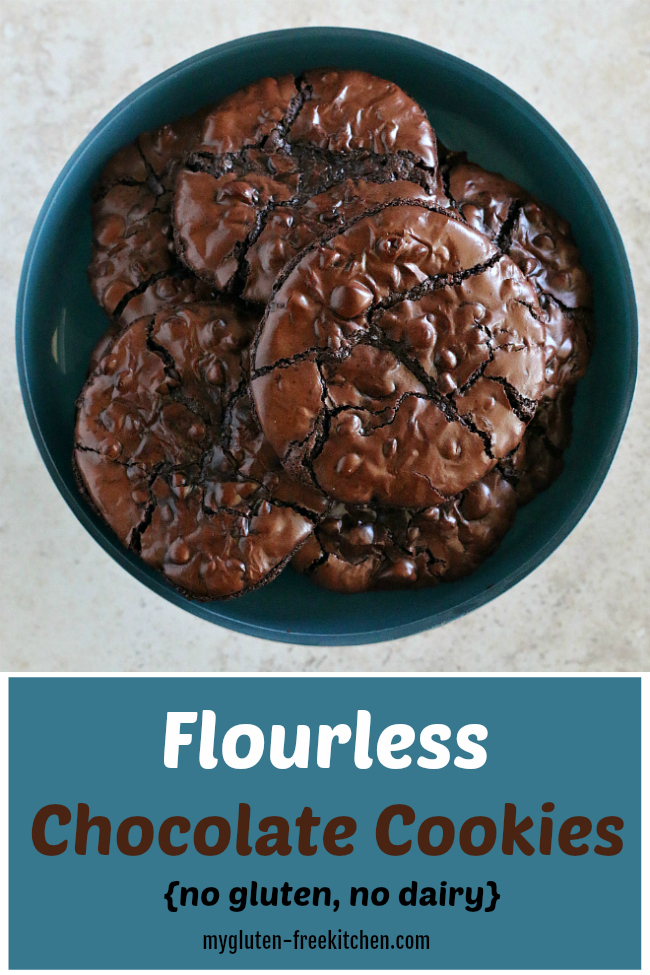 Plate of flourless chocolate cookies