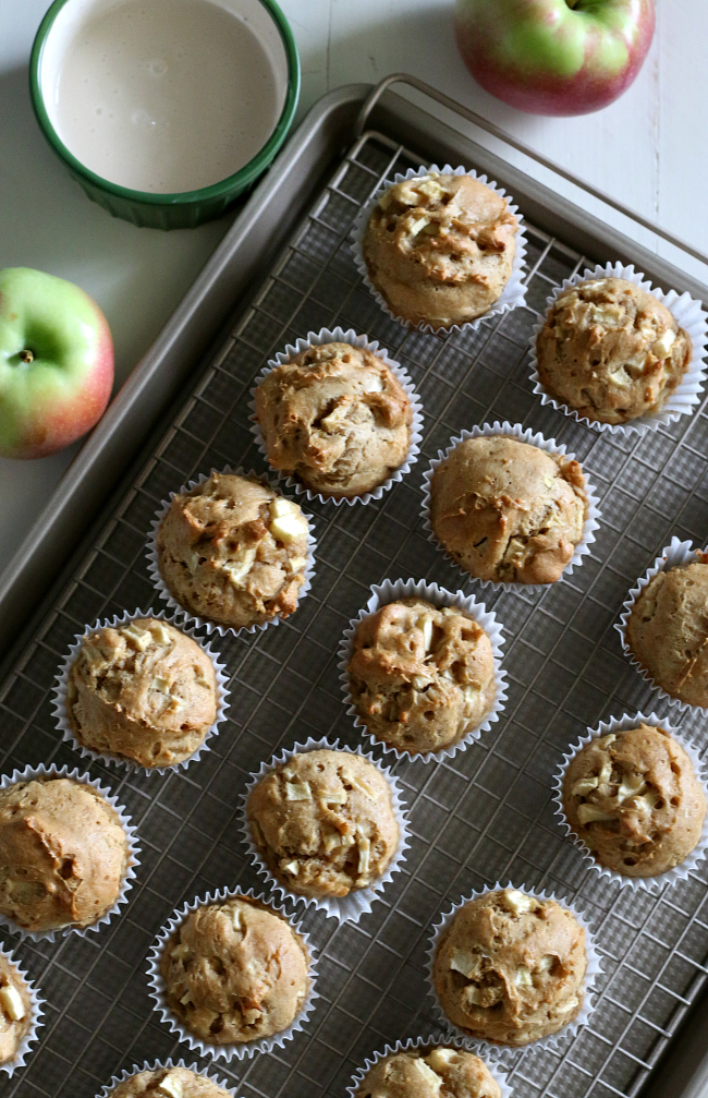unglazed gluten free apple fritter muffins