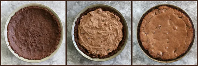 Making gluten-free fudge pie steps
