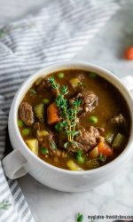Gluten-free Beef Stew made in the Crockpot. Easy slow-cooked gluten-free dinner.