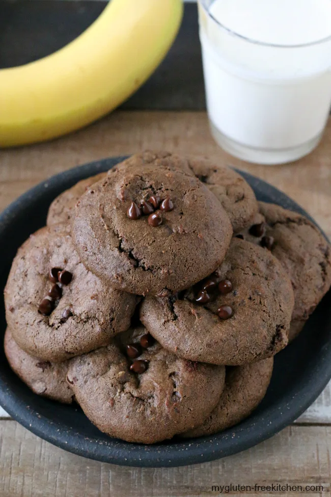 Gluten-free Chocolate Banana Cookies Recipe dairy-free | My Gluten-free Kitchen Gluten-free Chocolate Banana Cookies Recipe dairy-free