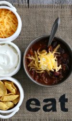 Gluten-free Beef Chili Recipe made in the Crock-pot slow cooker.