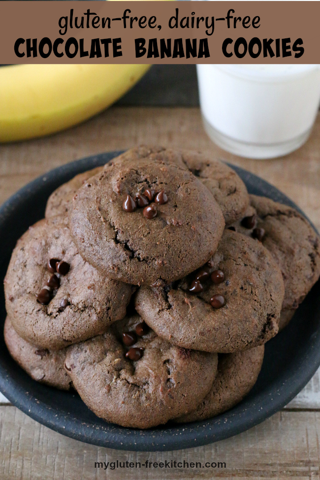 Gluten-free Dairy-free Chocolate Banana Cookies. Have one ripe banana? Make these!
