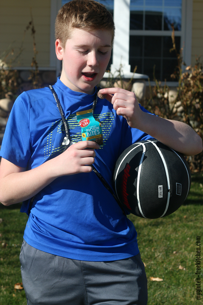 Enjoy Life Protein Bites for basketball practice