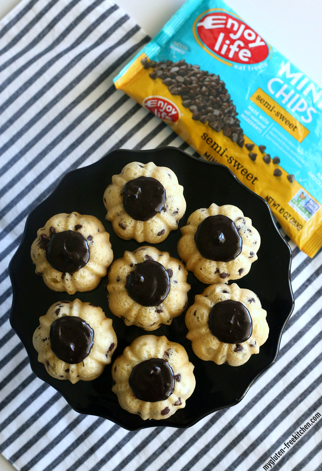 Gluten-free Chocolate Chip Bundt Cakes with Enjoy Life mini chips