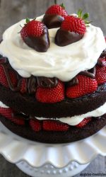 Gluten-free Chocolate Strawberry Layer Cake Dessert