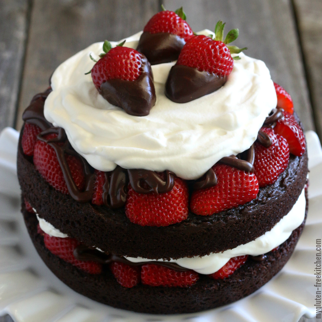 Chocolate Covered Strawberry Cake - In Bloom Bakery