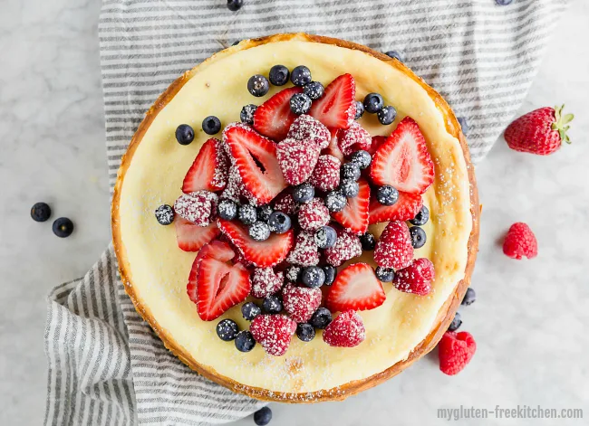 Whole gluten-free cheesecake