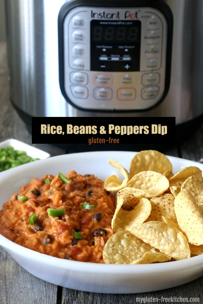 Gluten-free Rice Beans and Peppers Dip made in Instant Pot