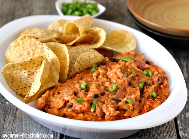 Gluten-free Rice and Beans Dip made in pressure cooker
