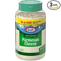Kraft Parmesan Grated Cheese Shaker (16 oz Bottles, Pack of 3)